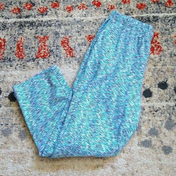 Land's End Space Dye Lounge Pants Blue Turquoise size Small - Picture 1 of 5
